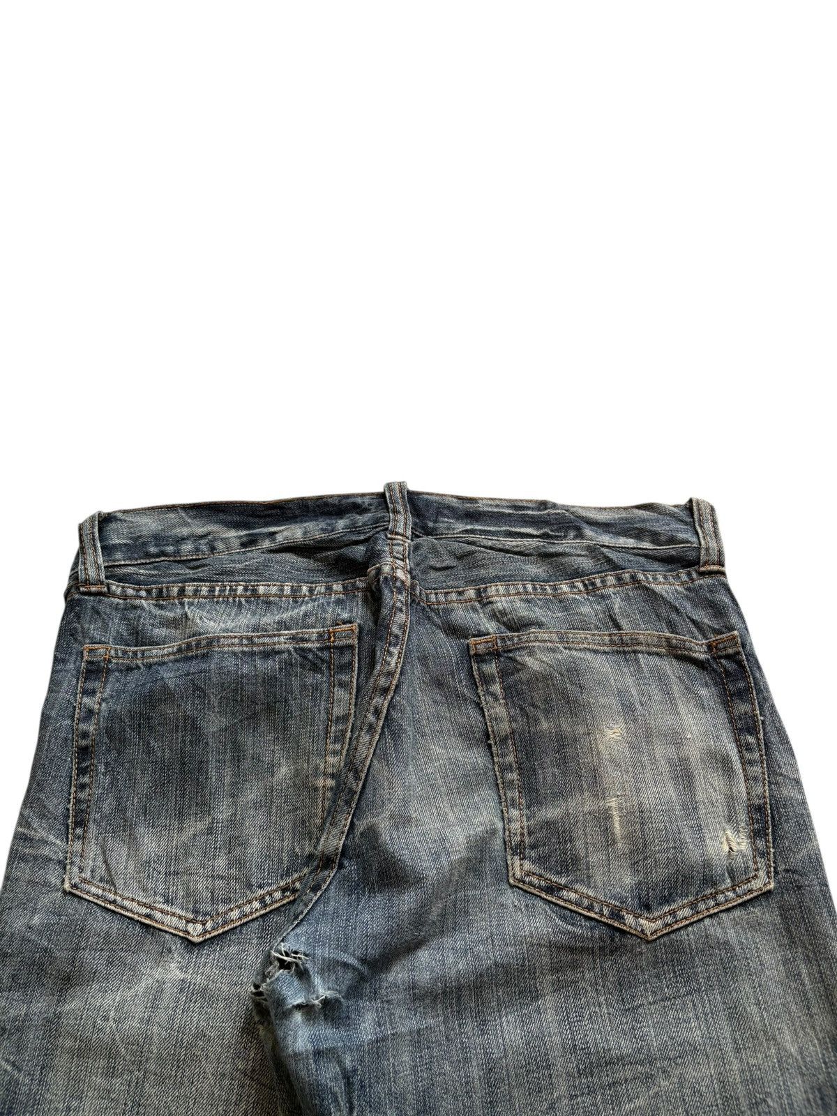 Japanese Brand Vintage Japanese Brand Crack Wash Distressed Flare Jeans Size US 32 / EU 48 - 10 Thumbnail