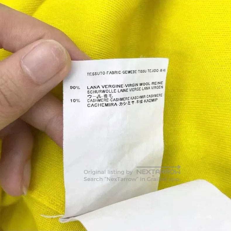 Balenciaga Balenciaga Lemon Yellow Irregular Wool and Cashmere Short Size XXS / US 00 / IT 34 - 5 Thumbnail