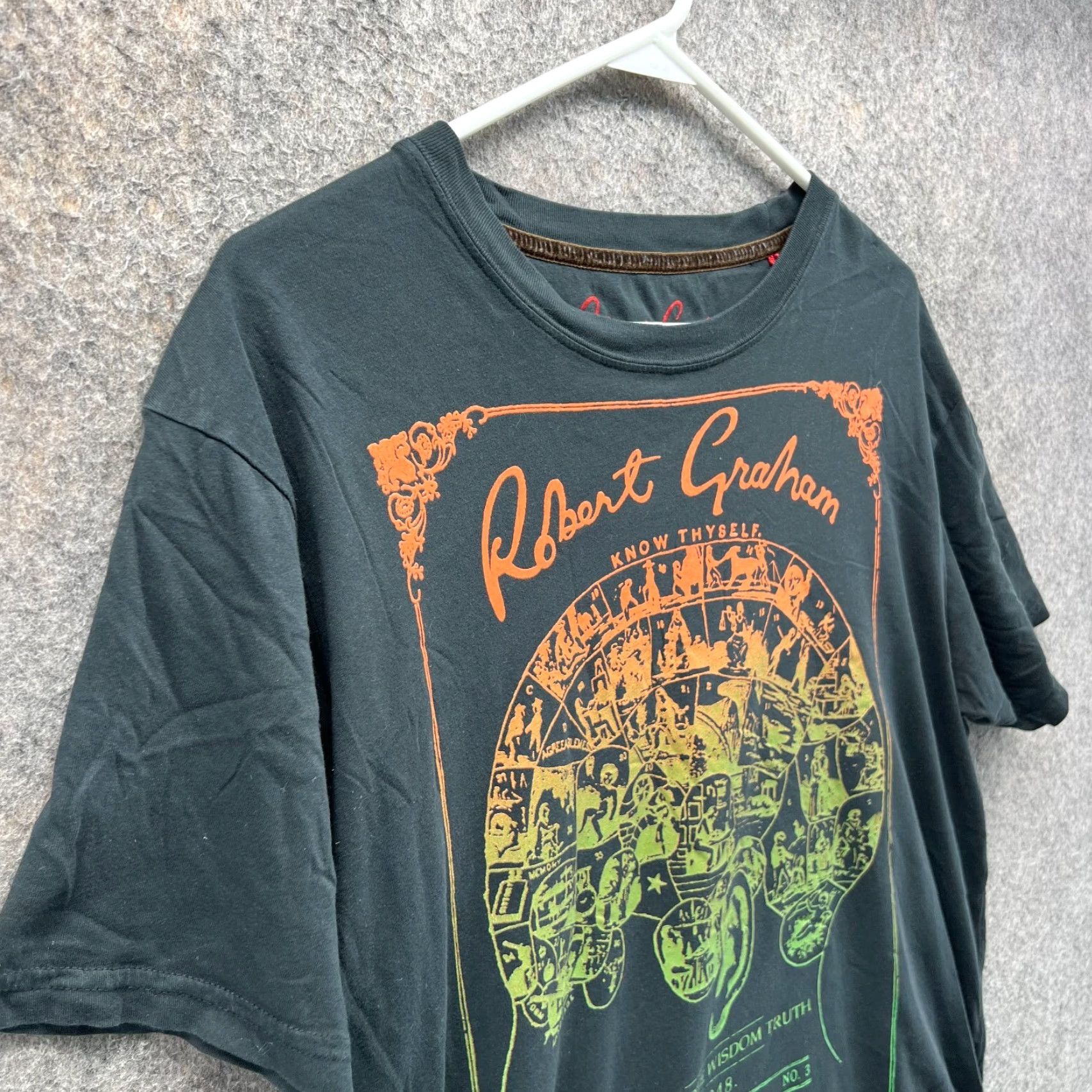Robert Graham Robert Graham Shirt Men L Gray Crewneck Brain Print Tee Short Sleeve T-Shirt Casual Logo All Seasons Vintage No Size US L / EU 52-54 / 3 - 6 Thumbnail