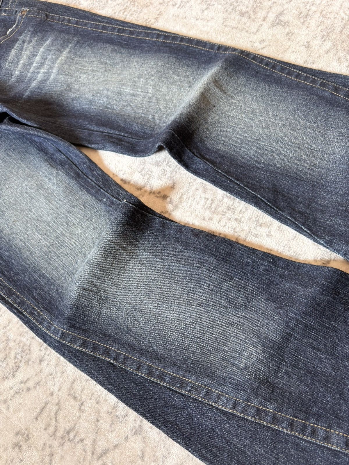 Southpole Vintage Southpole Dark Wash Spiral Flared Jeans Size US 30 / EU 46 - 6 Thumbnail