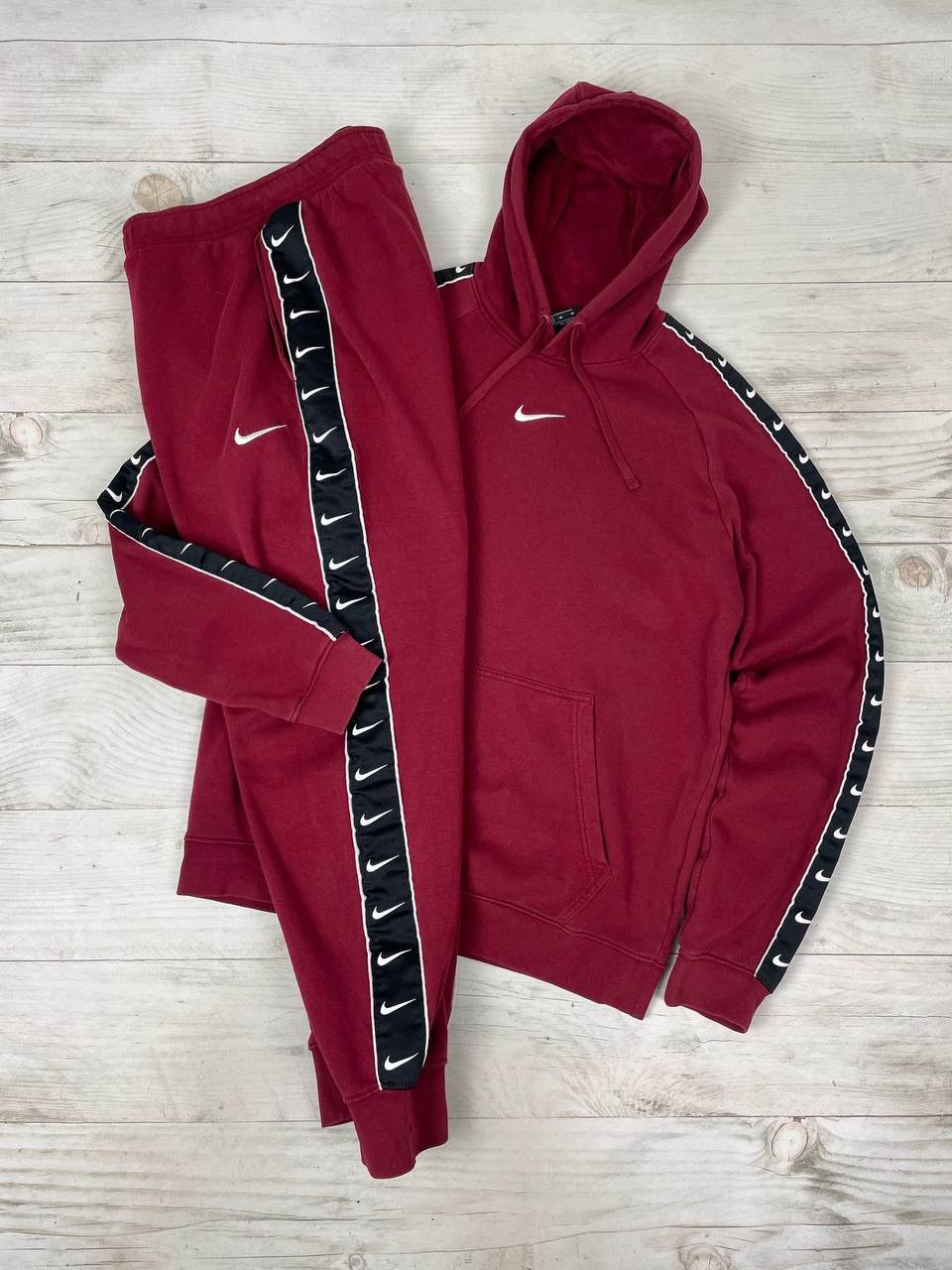 Nike Streetwear Vintage Nike Tracksuit Suit Jacket And Pants Lampas Logo Swoosh Y2K Grailed