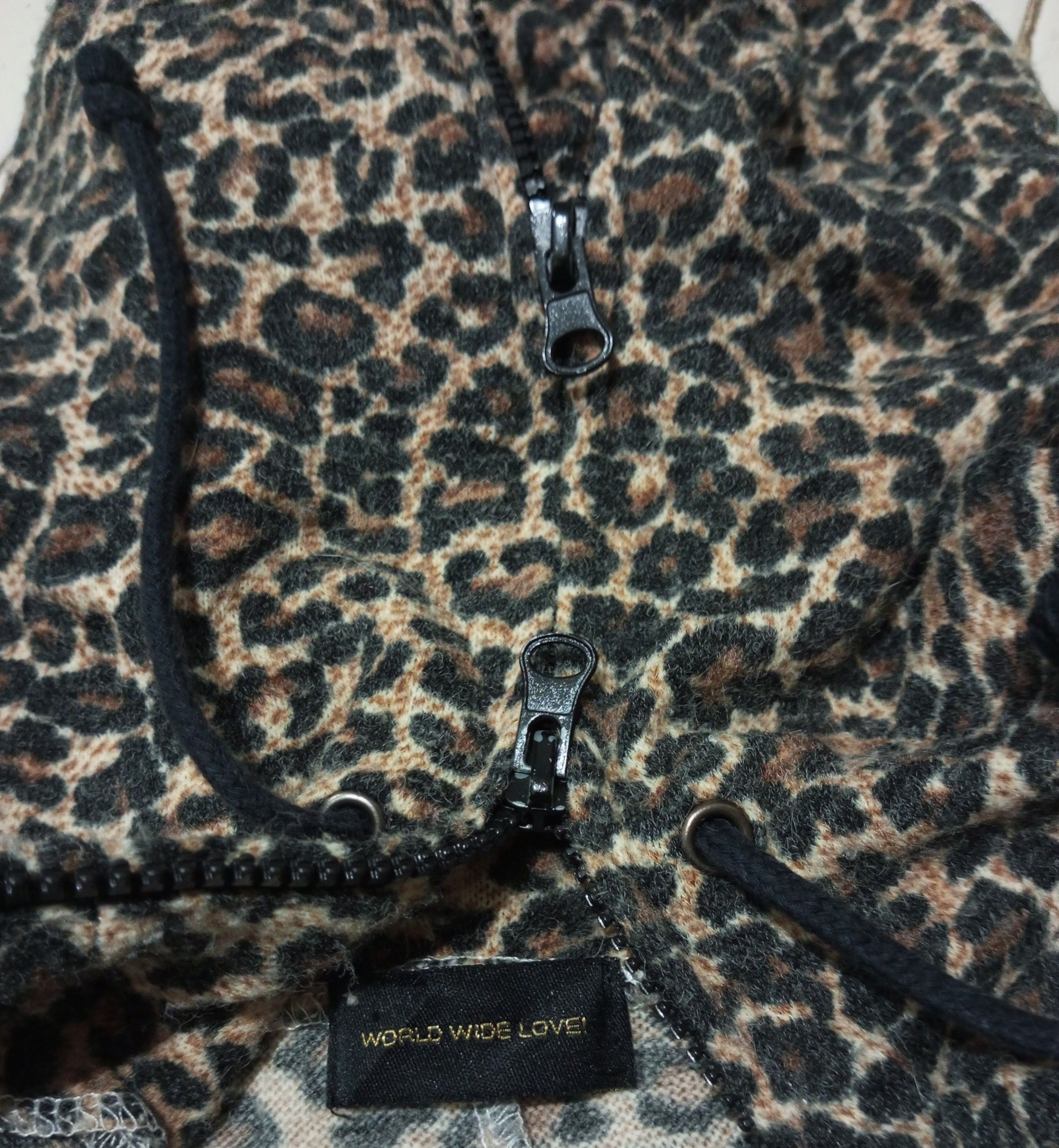 Seditionaries Leopard Hoodie Over Size 2 Zip Ifsixwasnine LGB style Size ONE SIZE - 3 Thumbnail