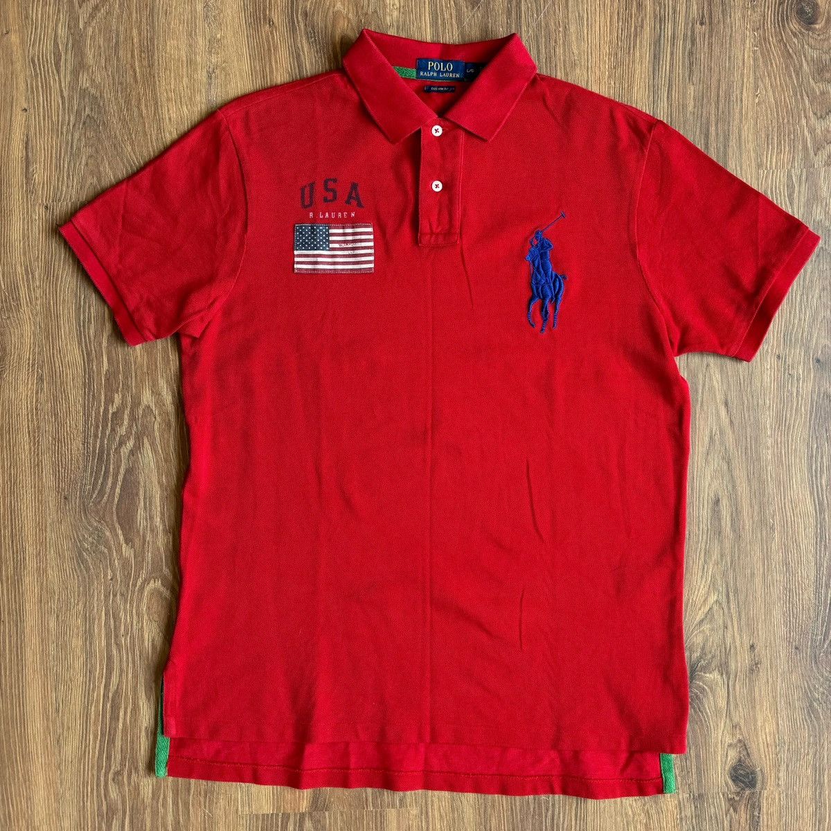 Polo Ralph Lauren Polo Ralph Lauren Big Pony USA Flag Polo Shirt Men’s Large Size US L / EU 52-54 / 3 - 1 Thumbnail