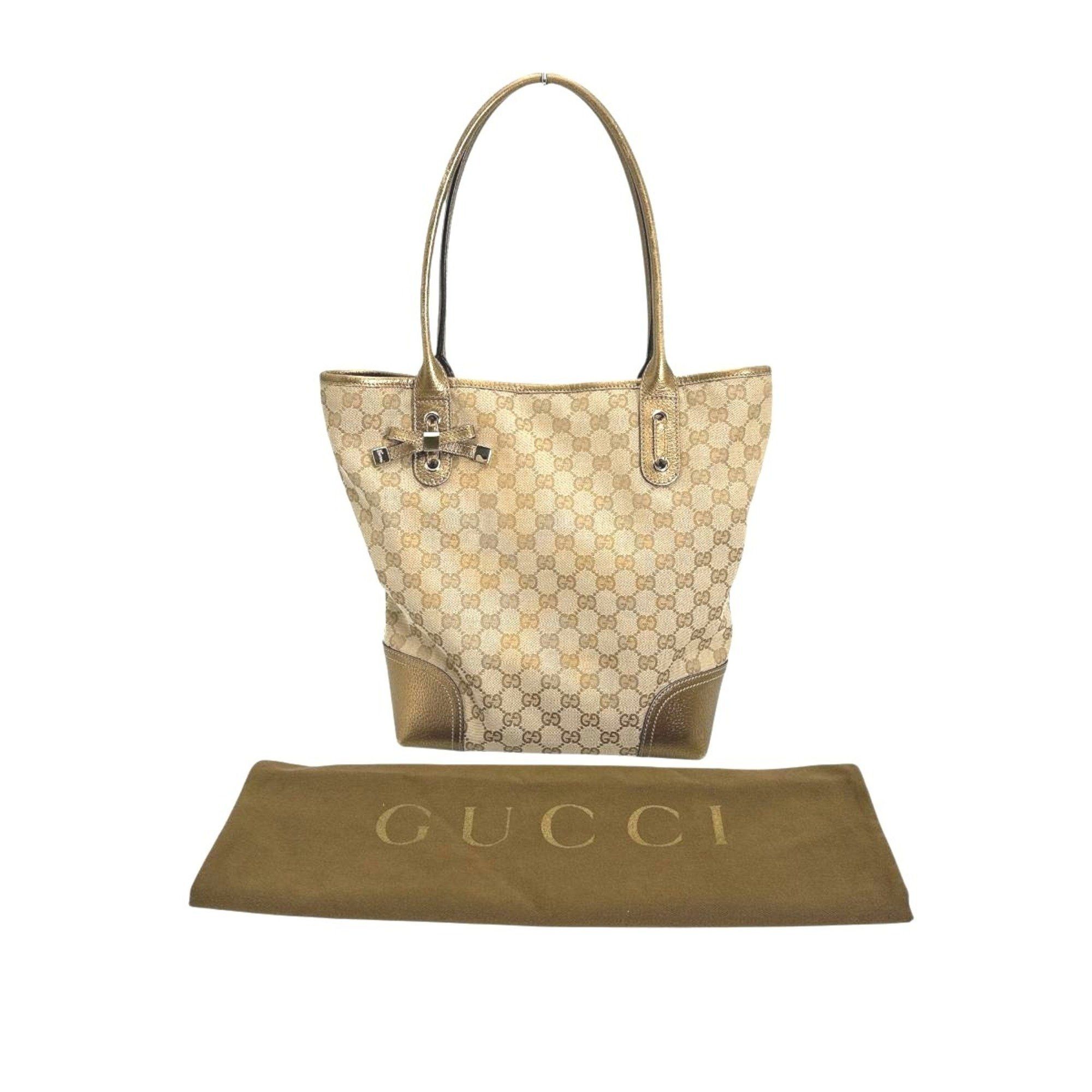Gucci GUCCI Tote Bag Handbag Canvas GG 181779 Beige Size ONE SIZE - 1 Thumbnail
