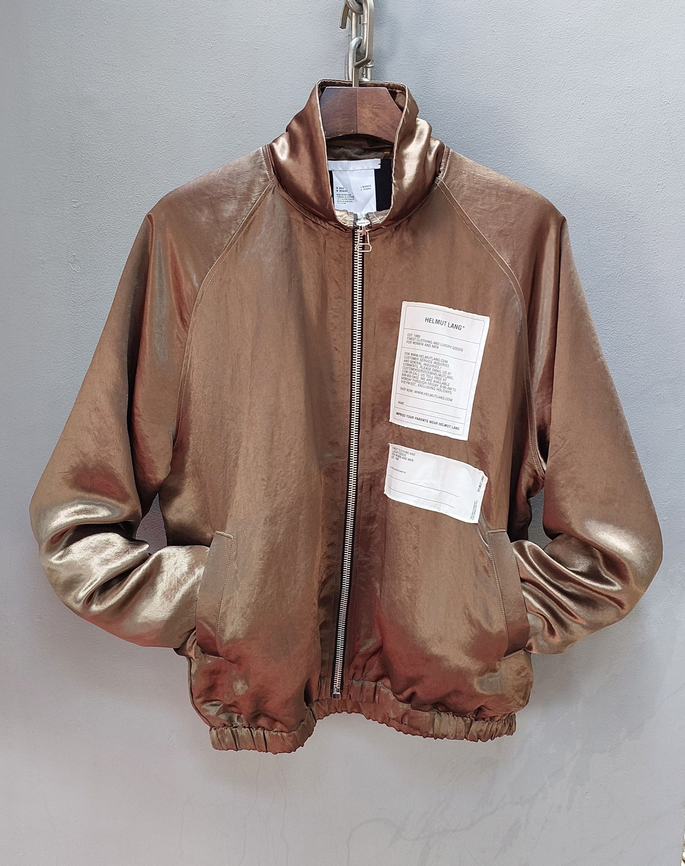 Helmut Lang Helmut Lang Unisex Full Zip Mock Track Jacket Size US L / EU 52-54 / 3 - 1 Thumbnail