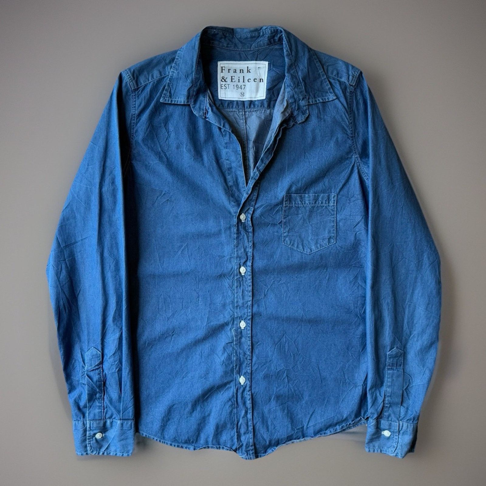 Frank & Eileen Frank & Eileen Shirt M Blue Barry Button Up Woven in Italy Size M / US 6-8 / IT 42-44 - 1 Thumbnail