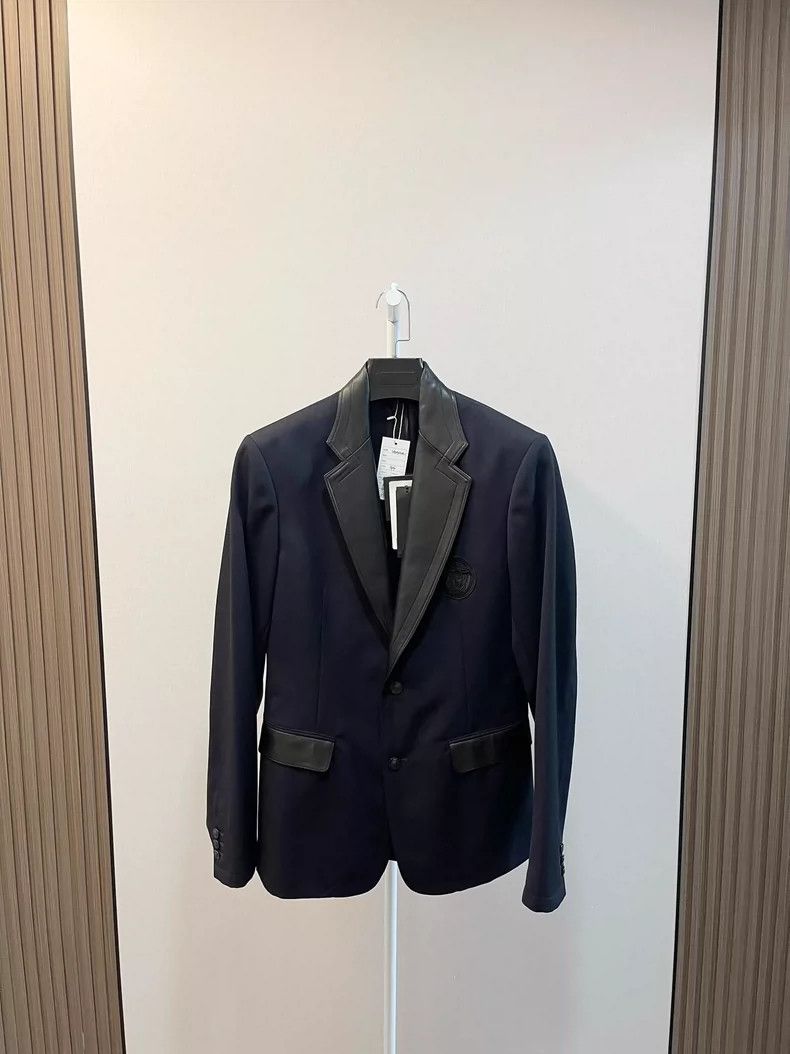 Versace Versace Medusa Leather Trim Blazer - dmc Size US XS / EU 42 / 0 - 1 Thumbnail