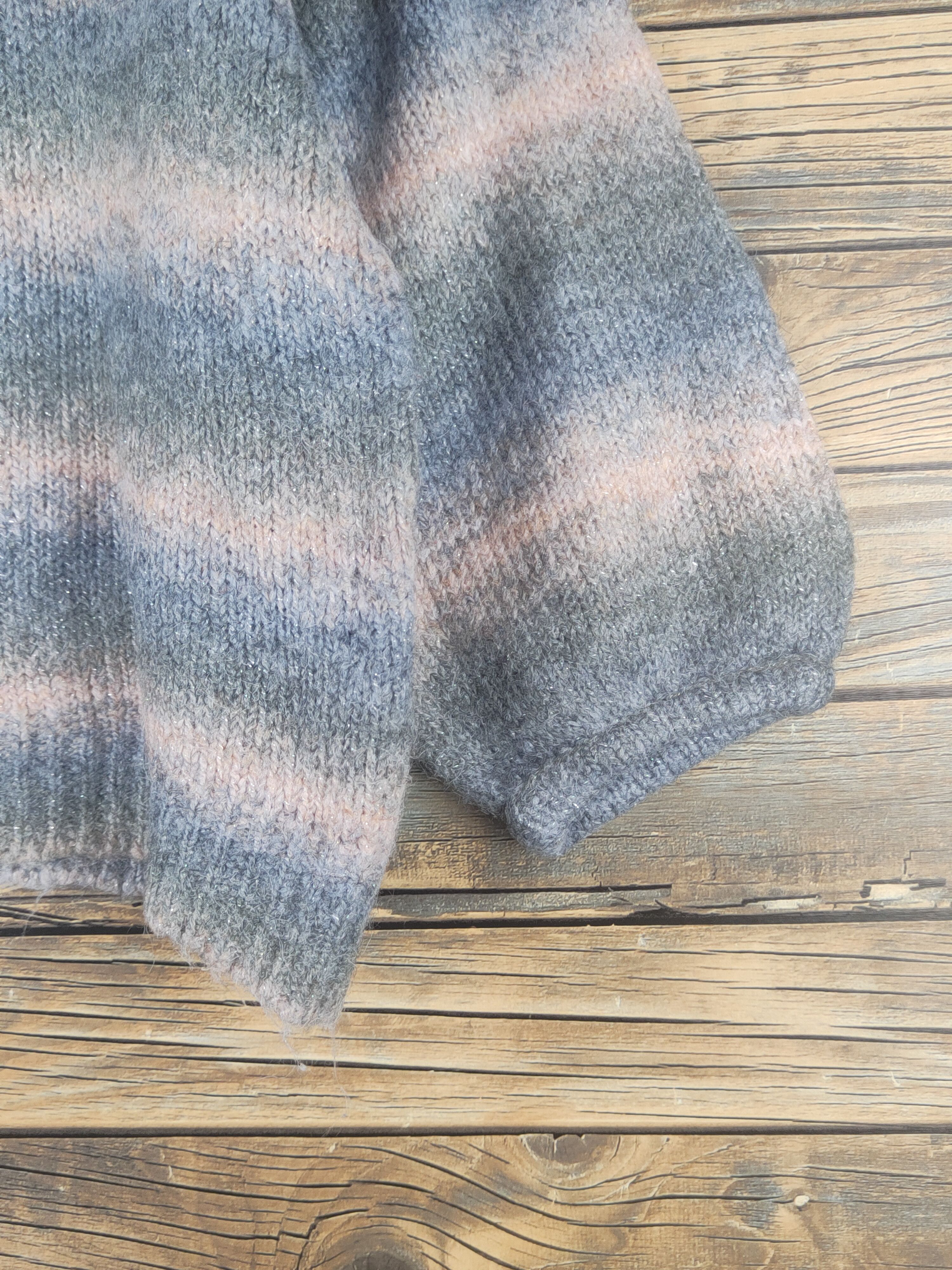 Homespun Knitwear × Japanese Brand × Vintage Earth Music & Ecology Pink Gray Knitwear Sweatshirts #W1211 Size S / US 4 / IT 40 - 6 Thumbnail