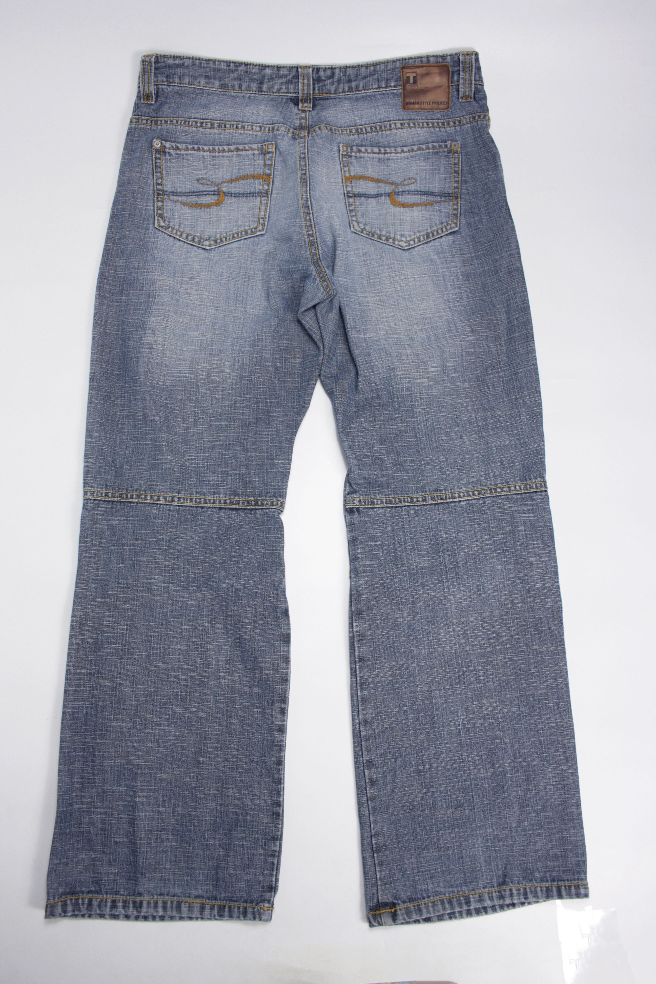 Vintage Timezone Y2K Cesare Double Knee Wide Leg Straight Jeans Size US 38 / EU 54 - 3 Thumbnail