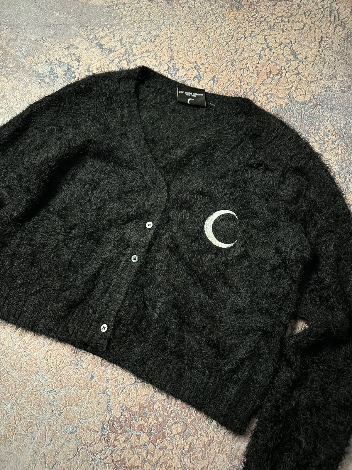 Killstar Black LGB If Six Was Nine Vibe Mohair Faux Fur Knit Sweater Size US M / EU 48-50 / 2 - 2 Thumbnail