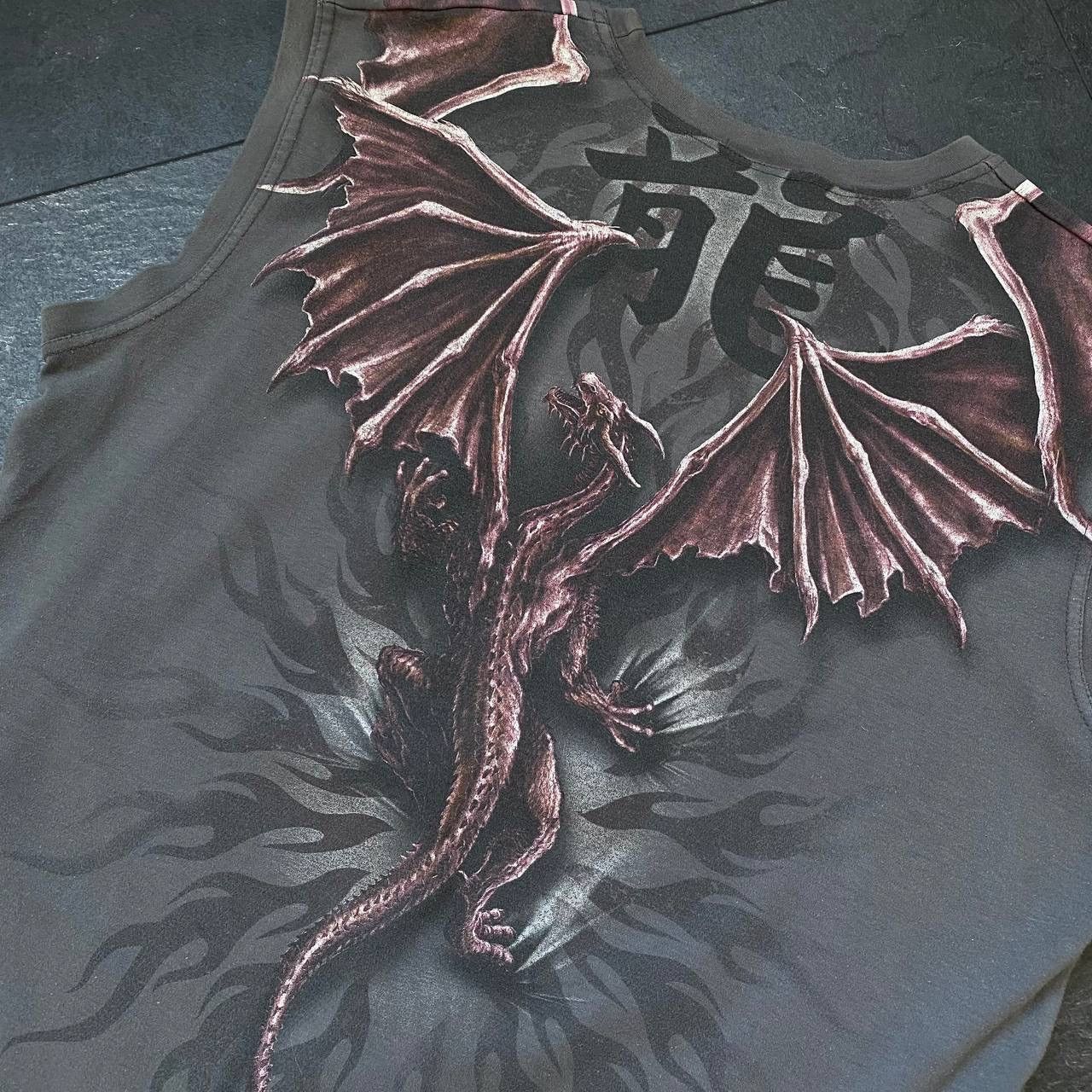 Japanese Brand × Vintage Vintage Dragon Overprinted Japanese style spiral y2k sleevel Size US L / EU 52-54 / 3 - 10 Thumbnail