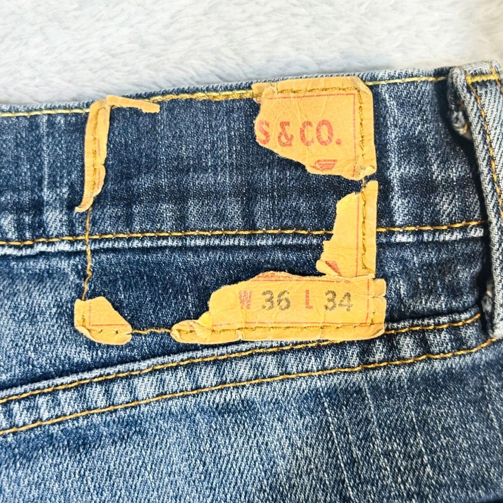 Levi's Levi's Jeans S40175 Slim Tapered 36x34 Blue Medium Wash Denim Zip Fly Mens Size US 36 / EU 52 - 7 Thumbnail