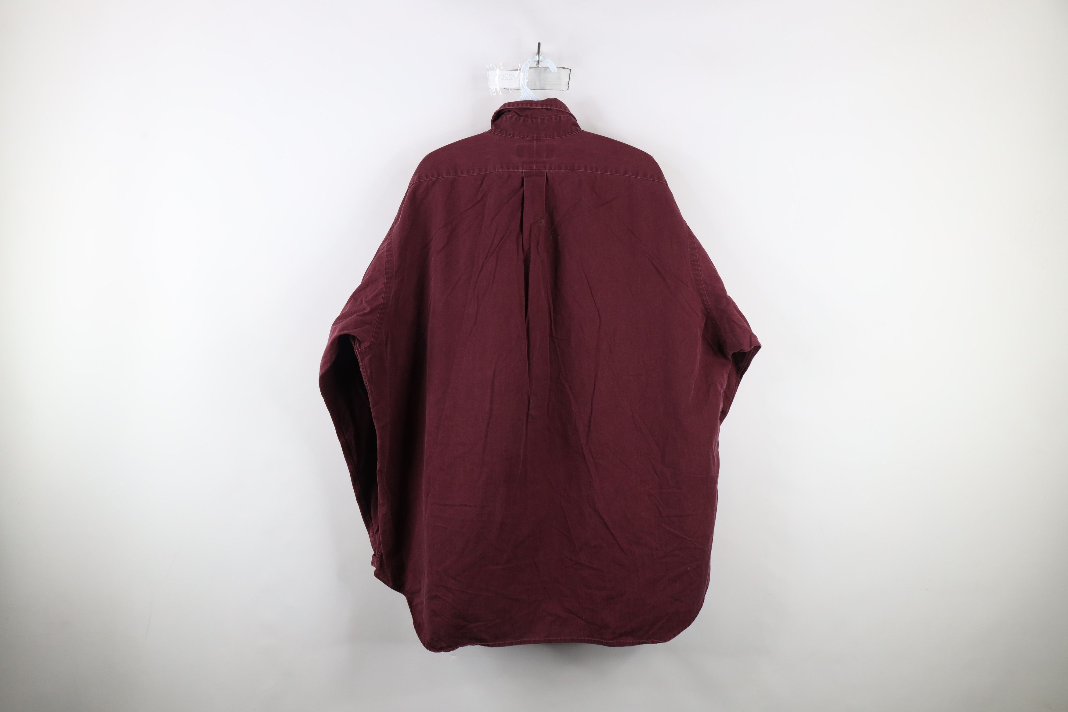 Polo Ralph Lauren Vintage 90s Ralph Lauren Collared Button Down Shirt Burgundy Size US XL / EU 56 / 4 - 11 Thumbnail