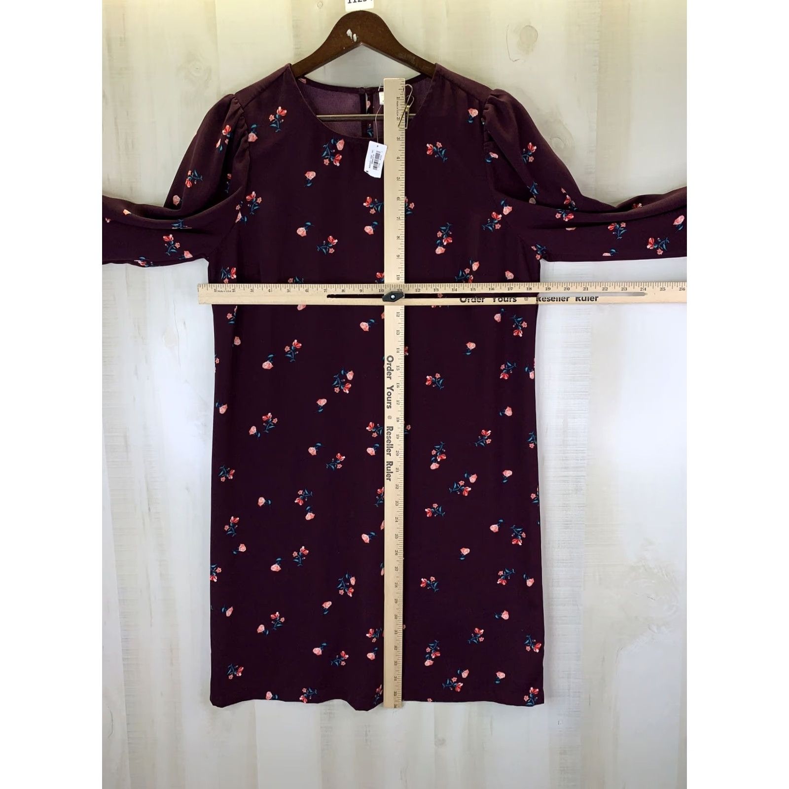Old Navy Old Navy Burgundy Long Sleeve Floral Sheath Dress M Multicolor Women Midi NWT-11254 Size M / US 6-8 / IT 42-44 - 5 Thumbnail