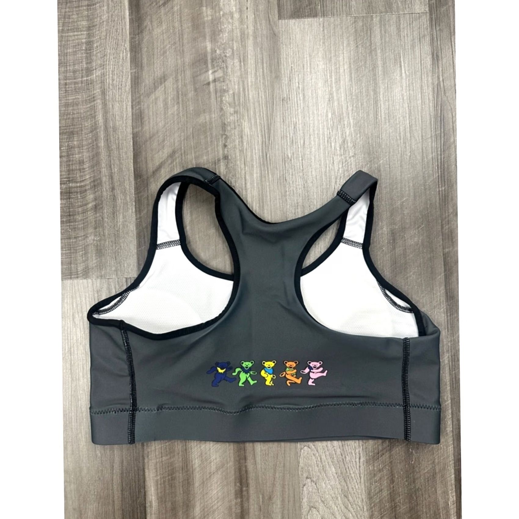X-LARGE Section 119 Grateful Dead Charcoal Dancing Bears Sports Bra L Womens NWOT Size ONE SIZE - 2 Thumbnail