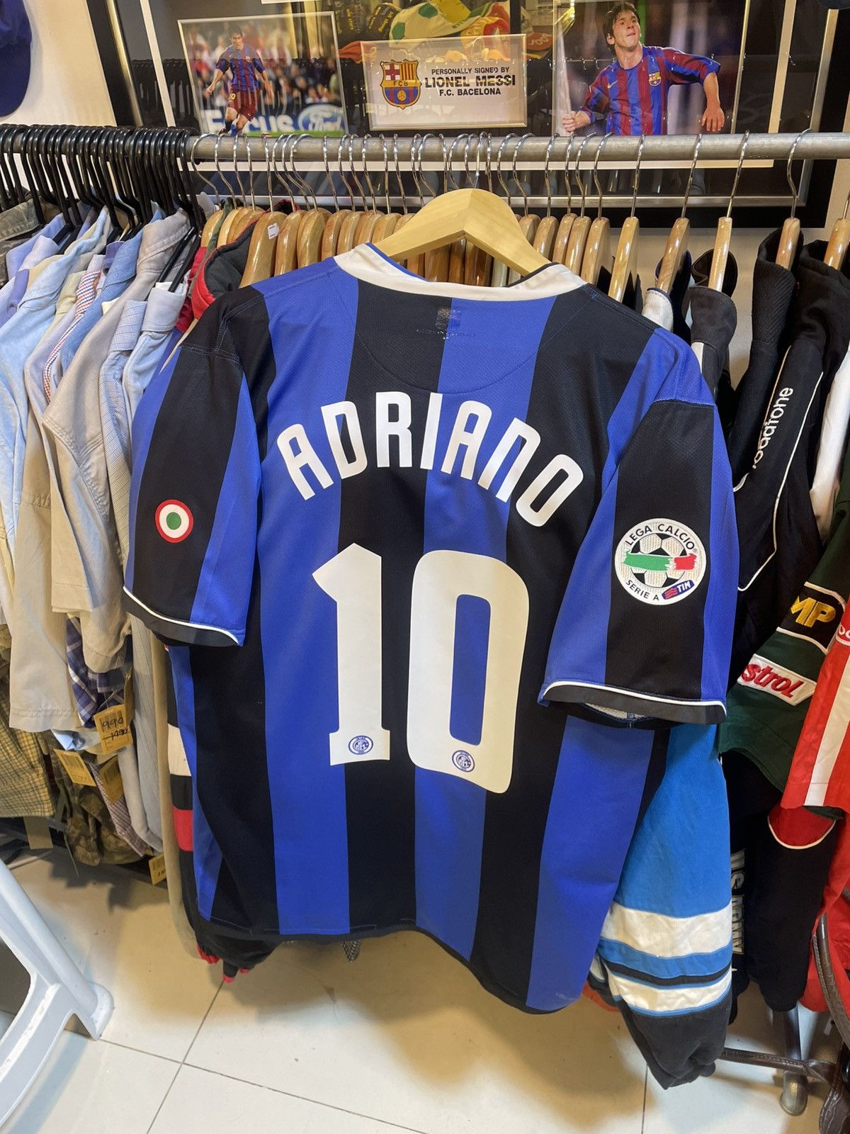 Nike 2006-2007 Inter Milan Home Kit ADRIANO 10 Size US L / EU 52-54 / 3 - 1 Thumbnail