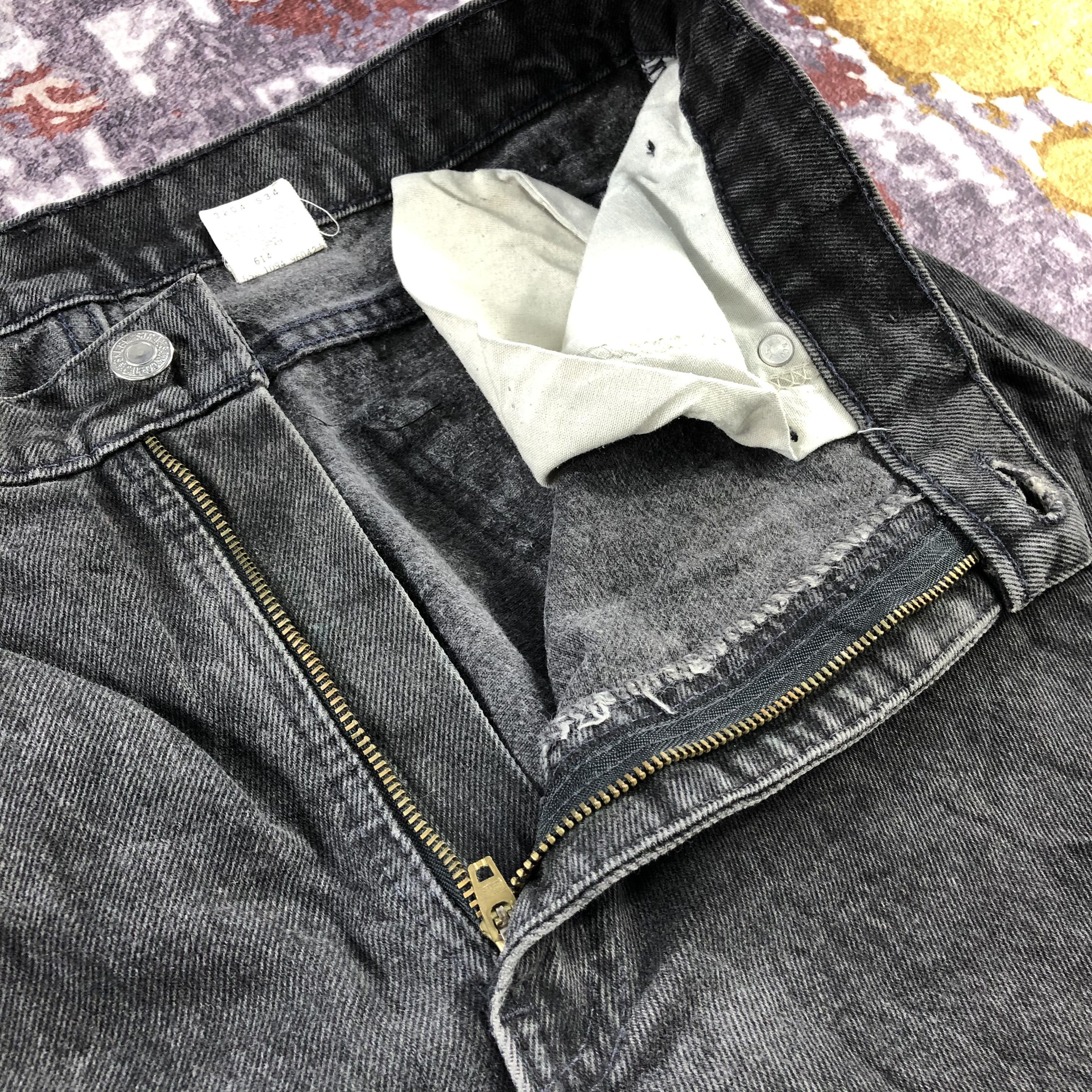 Levi's Vintage 90s Faded Black Levis 505 Orange Tab Jeans-JM3017 Size US 33 - 8 Thumbnail