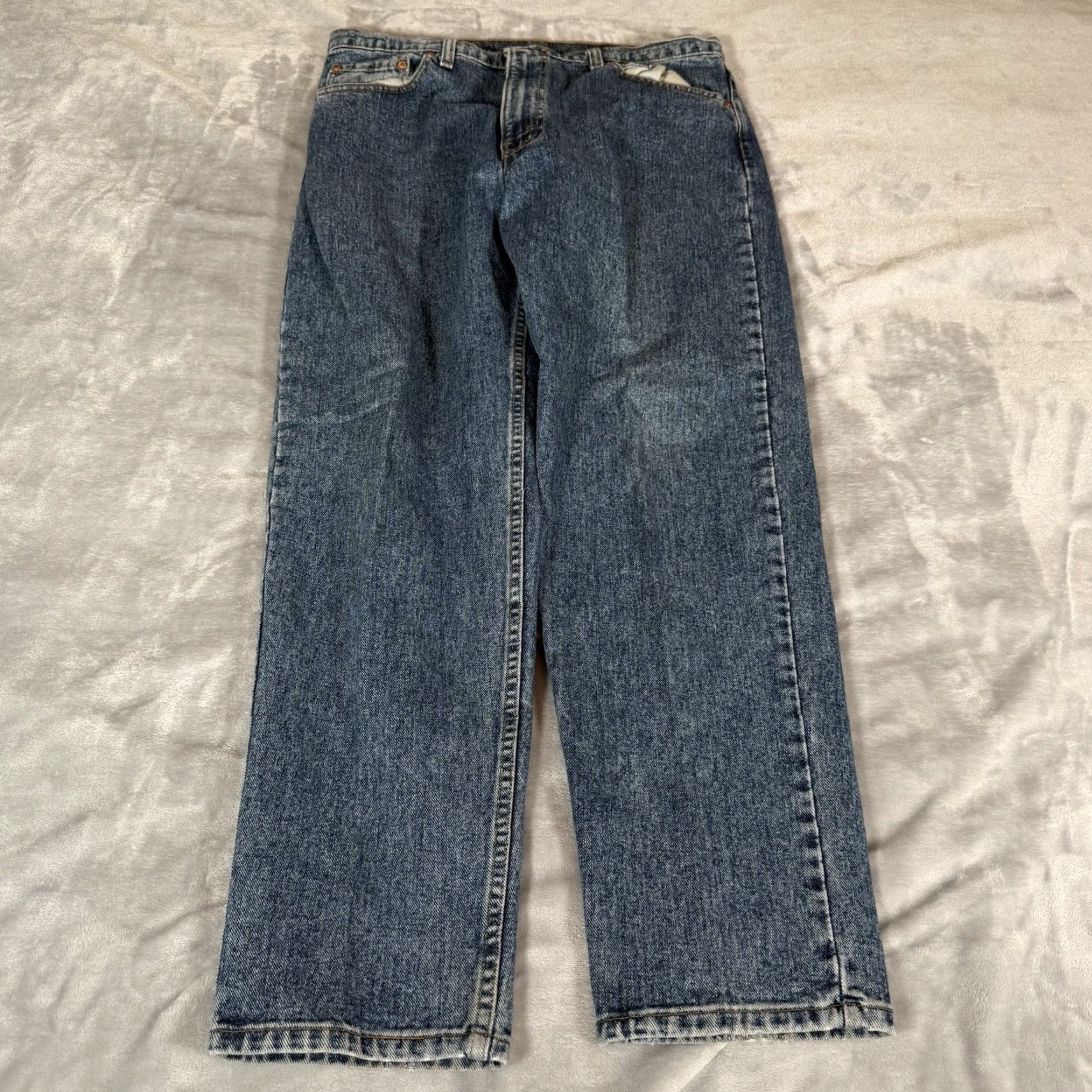 Levi's VINTAGE Levi's 550 Jeans Mens 34x30 Relaxed Tapered Blue Denim 90s USA Size US 34 / EU 50 - 4 Thumbnail
