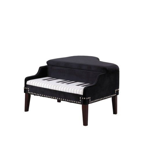 Designer × Homemade 21-Inch-Long Navy-Blue Piano Silver Nailheads Storage Ottoma Size US L / EU 52-54 / 3 - 8 Thumbnail