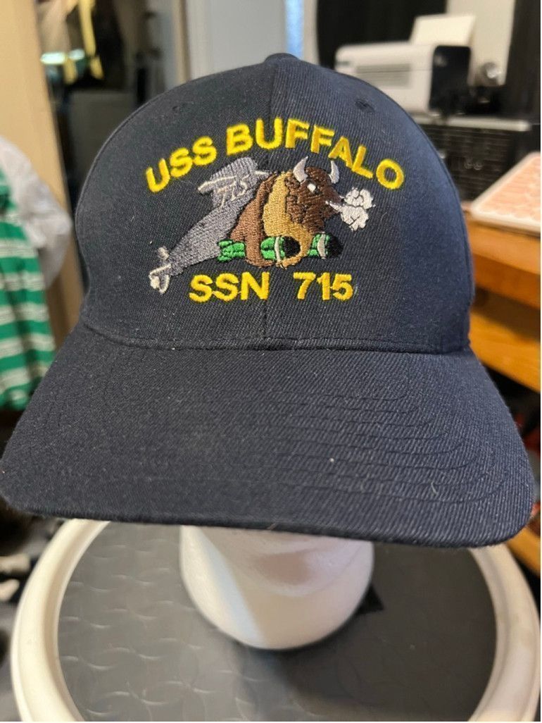 Other Men's FLEXFIT USS Buffalo SSN 715 Navy Blue Yellow Hat Size ONE SIZE - 1 Thumbnail
