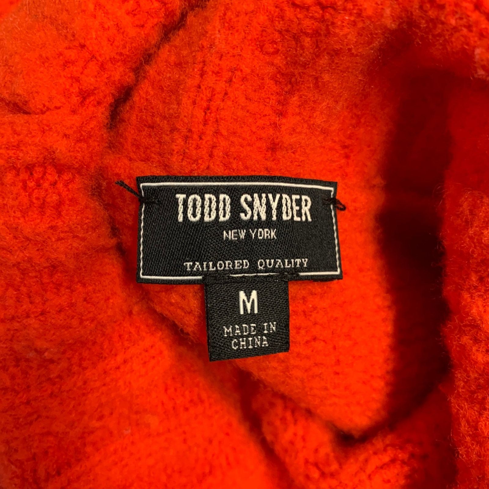 Todd Snyder TODD SNYDER M Orange Knitted Wool Blend Turtleneck Sweater Size US M / EU 48-50 / 2 - 5 Thumbnail