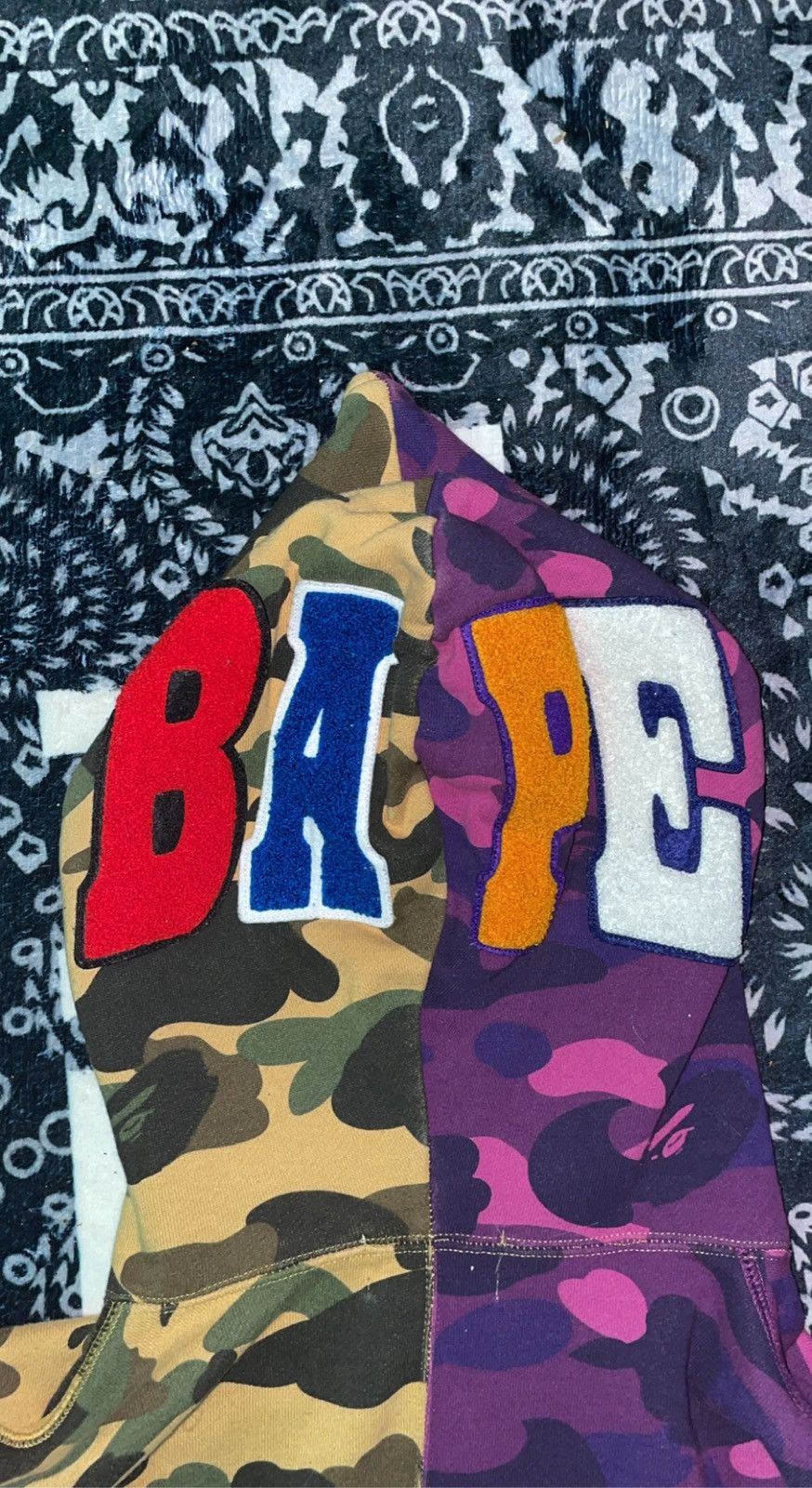 Bape BAPE 1st x Color Camo 2nd Ape Half Full Zip Hoodie Size US XL / EU 56 / 4 - 5 Thumbnail
