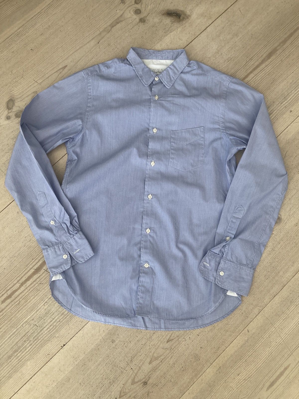 Officine Generale Simple pinstripe shirt Size US S / EU 44-46 / 1 - 1 Thumbnail
