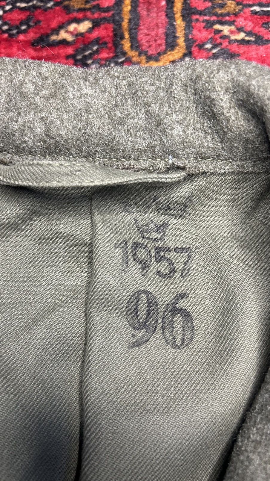 Vintage Swedish 1957 Military Wool Coat Size US L / EU 52-54 / 3 - 5 Thumbnail