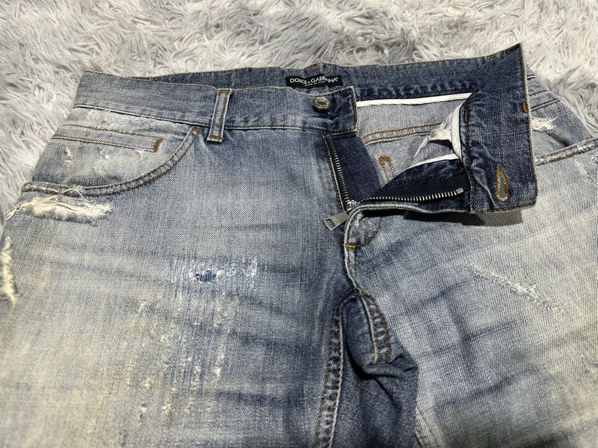 Dolce & Gabbana 🔥Sick Y2K Dolce & Gabbana Shorts Denim Distressed Size US 34 / EU 50 - 5 Thumbnail