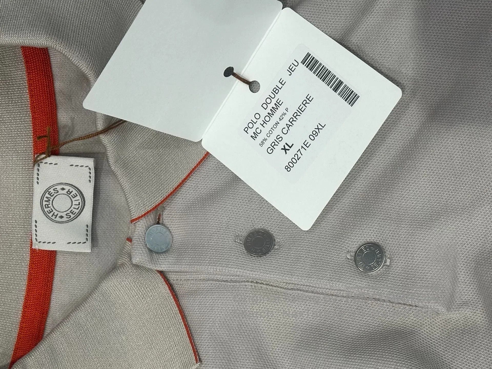 Hermes Hermes Men's Equestrian Short Sleeve Polo. Size US XL / EU 56 / 4 - 3 Thumbnail