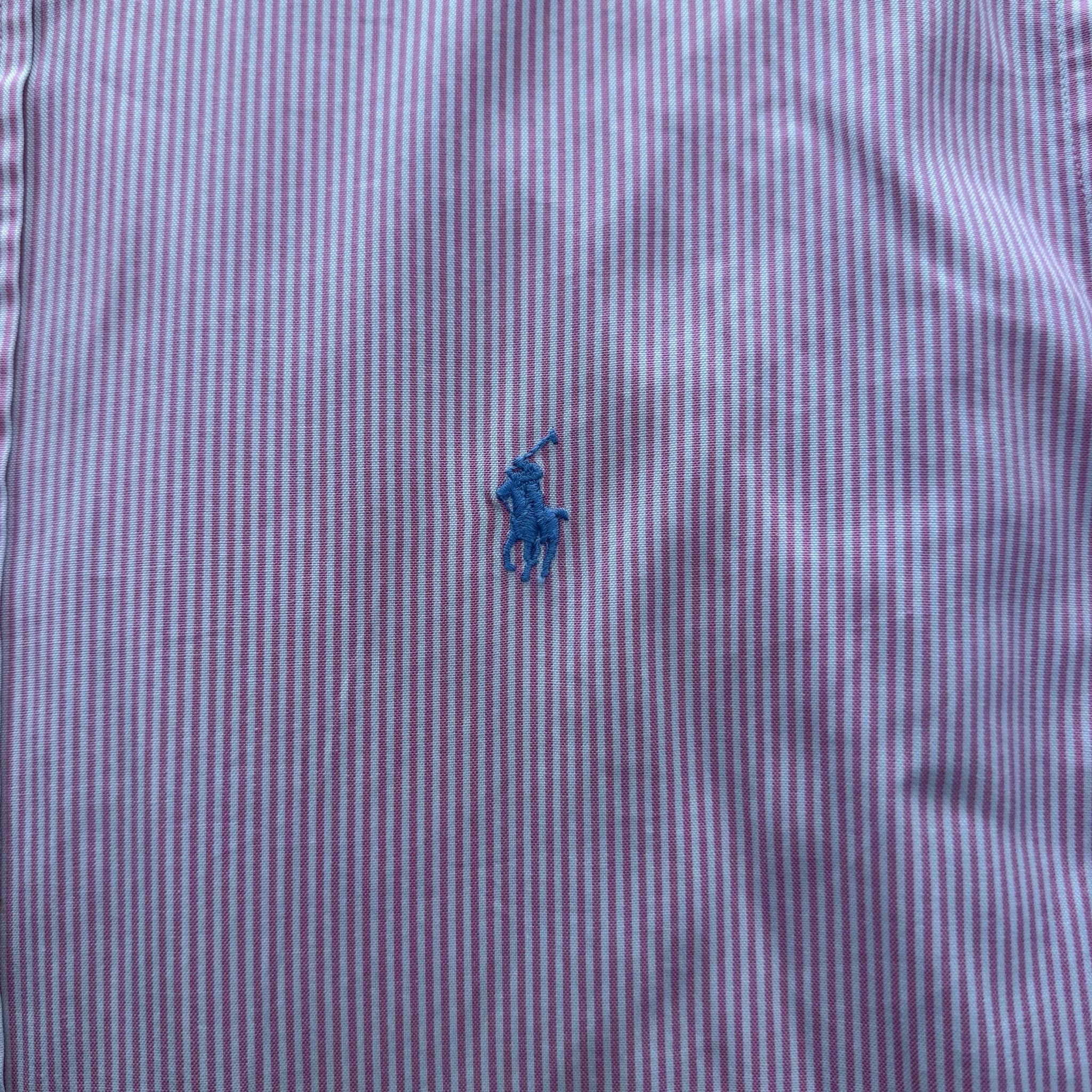 Polo Ralph Lauren Polo Ralph Lauren Pink Striped Shirt Size US XL / EU 56 / 4 - 3 Thumbnail