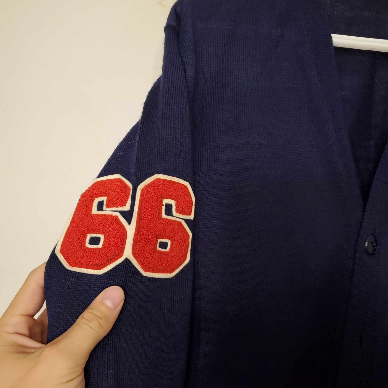 Vintage Vintage 1966 Cardigan collegiate knit sweater blue size M Size US M / EU 48-50 / 2 - 4 Thumbnail
