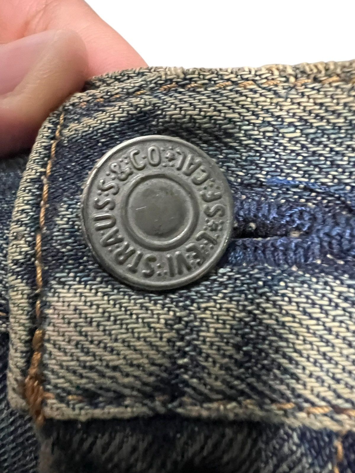 Levi's Vintage Levis 502 Big E Rusty Distress Selvedge Jean Size US 30 / EU 46 - 10 Thumbnail