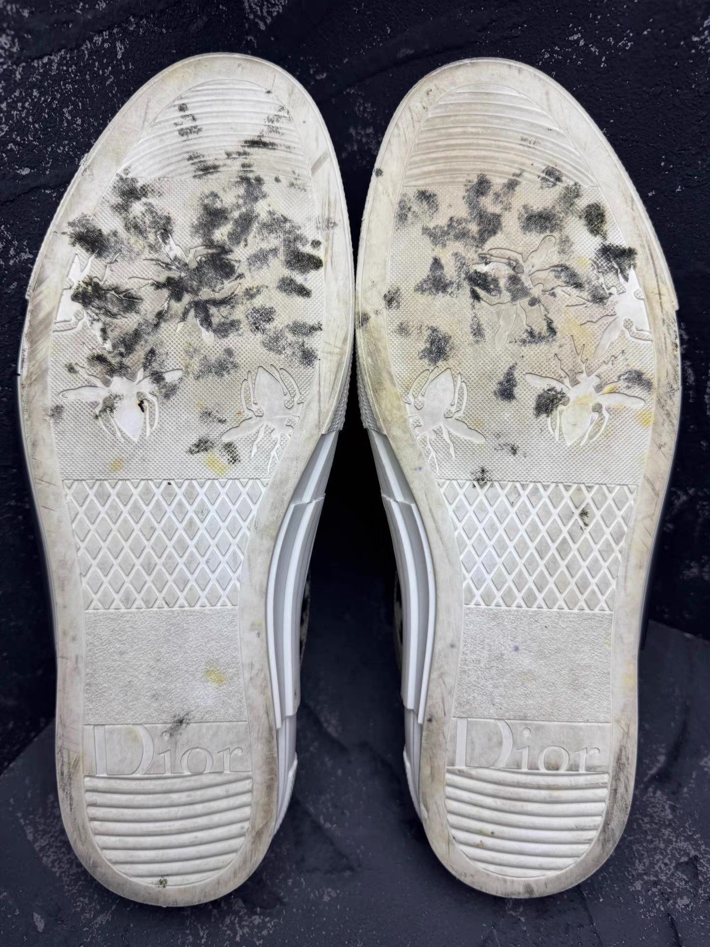 Dior DIOR B23 Grey & White Low-Top Sneakers Q10 Size US 10 / EU 43 - 3 Thumbnail