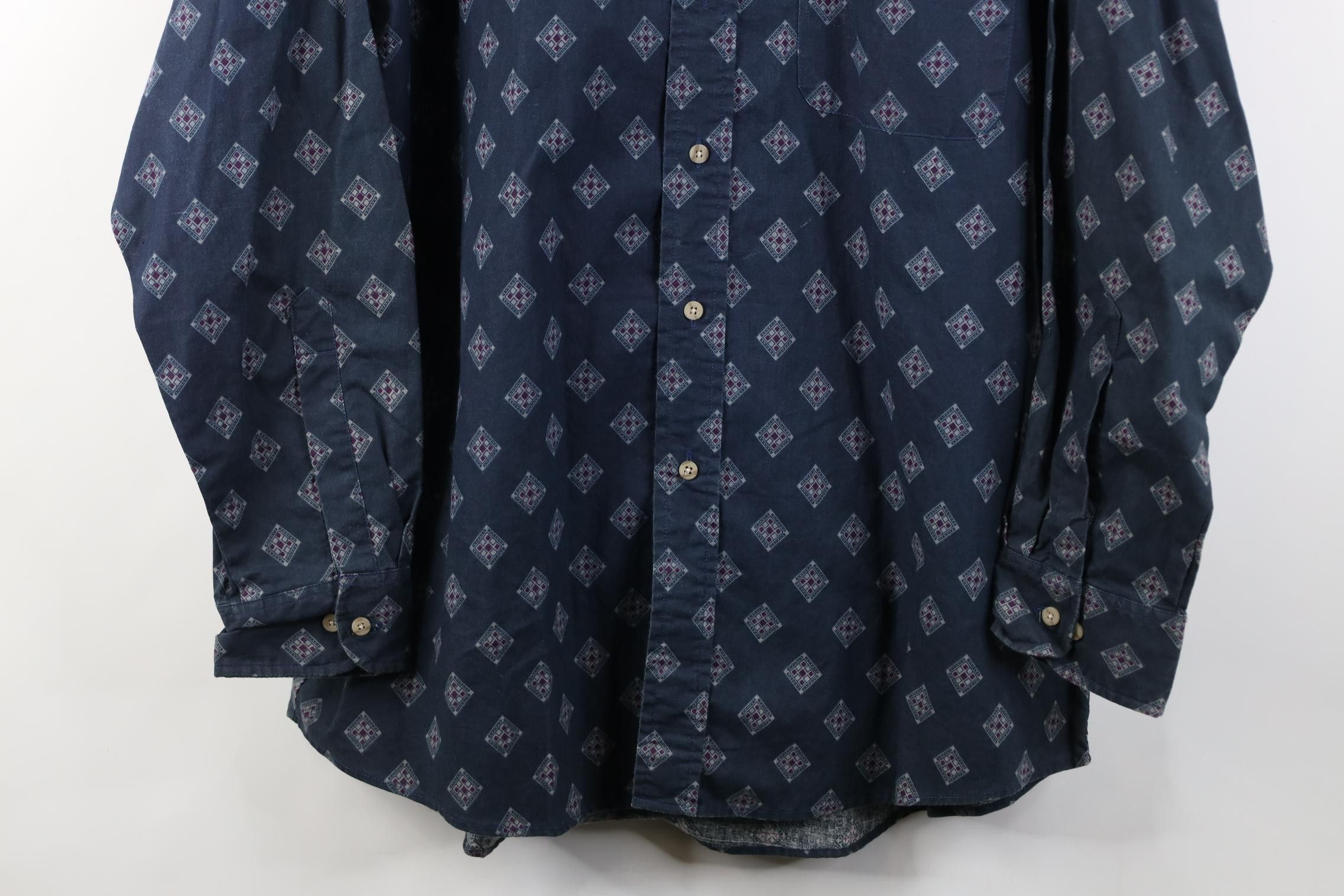 Vintage Vintage 90s Streetwear Collared Button Shirt Cotton Size US L / EU 52-54 / 3 - 3 Thumbnail