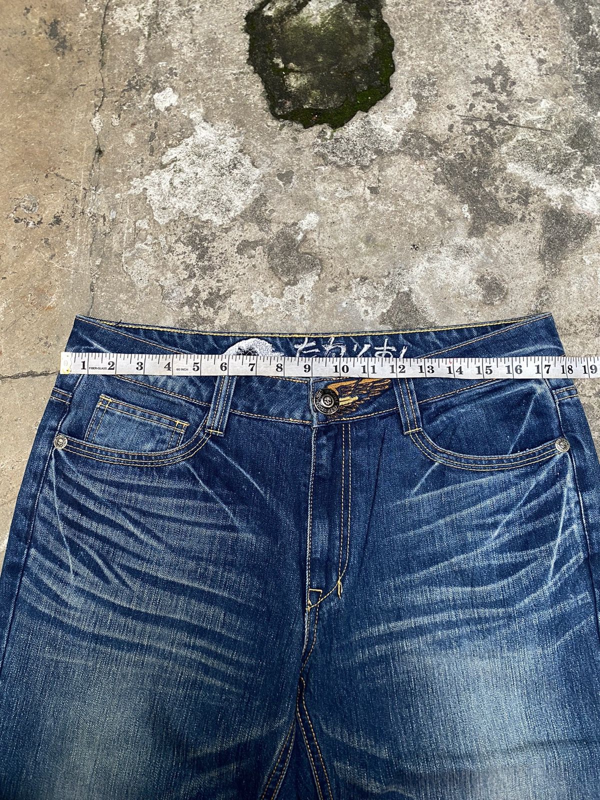 Japanese Brand Big Train Osaka Distressed Faded Blue Denim Japan Size US 36 / EU 52 - 7 Thumbnail