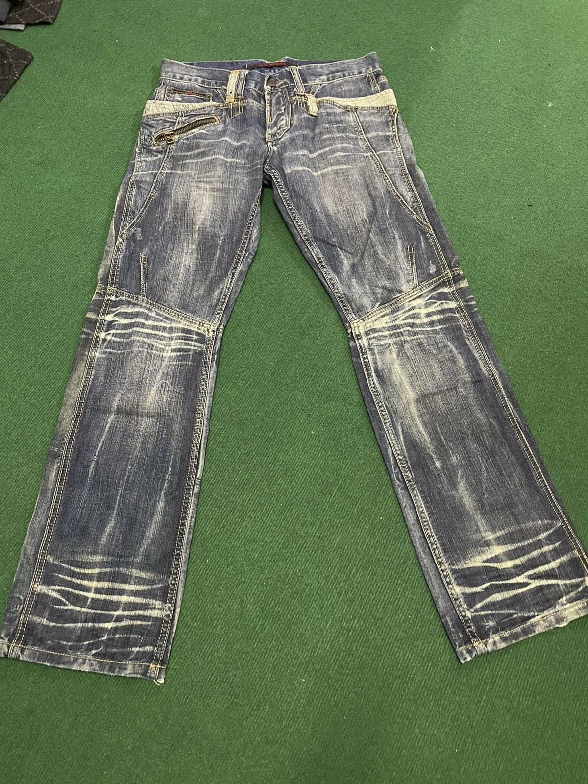 If Six Was Nine Red Bridge Distressed Jeans Size US 32 / EU 48 - 2 Thumbnail