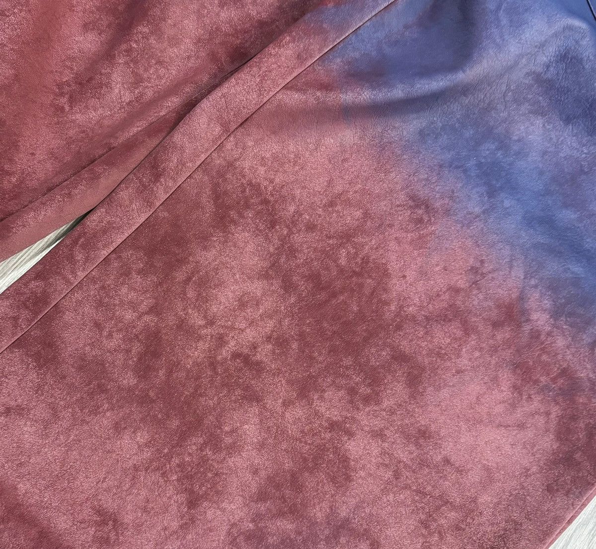 Japanese Brand × Vintage Avant garde reverse front washed pu leather gradient pants Size US 31 - 7 Thumbnail