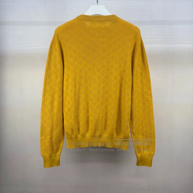 Louis Vuitton Louis Vuitton SS25 New Yellow Full Logo Knitted Sweatshirt Size US M / EU 48-50 / 2 - 2 Thumbnail