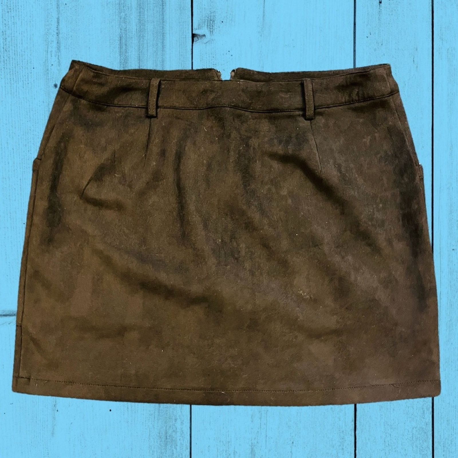 Other French Kiss Skirt Women's Large Zip Up Y2K Goth Mini Witchy Size 31" - 5 Thumbnail