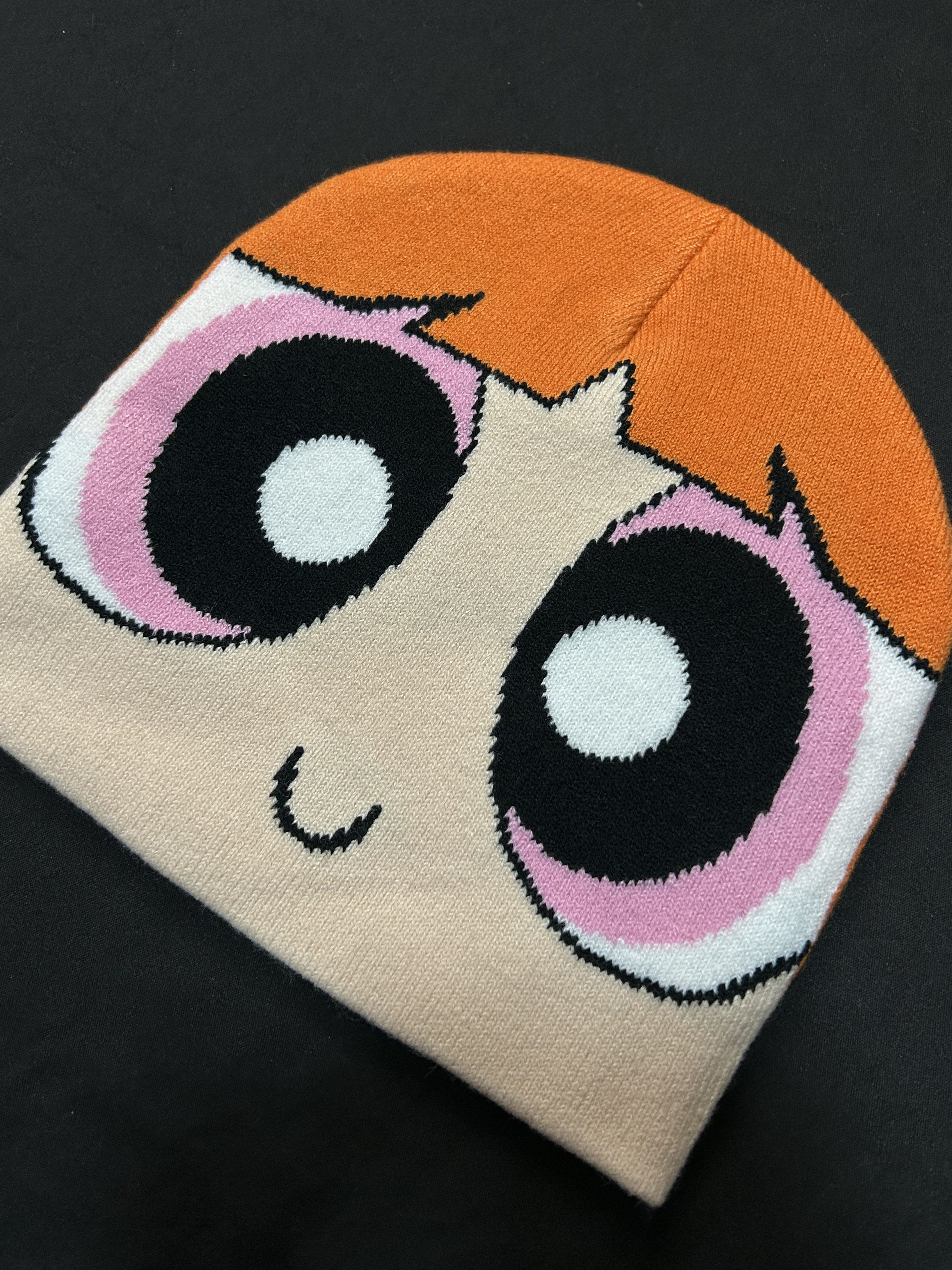Japanese Brand Powerpuff Girls Blossom Graphic No Cuff Knit Beanie OS Size ONE SIZE - 3 Thumbnail