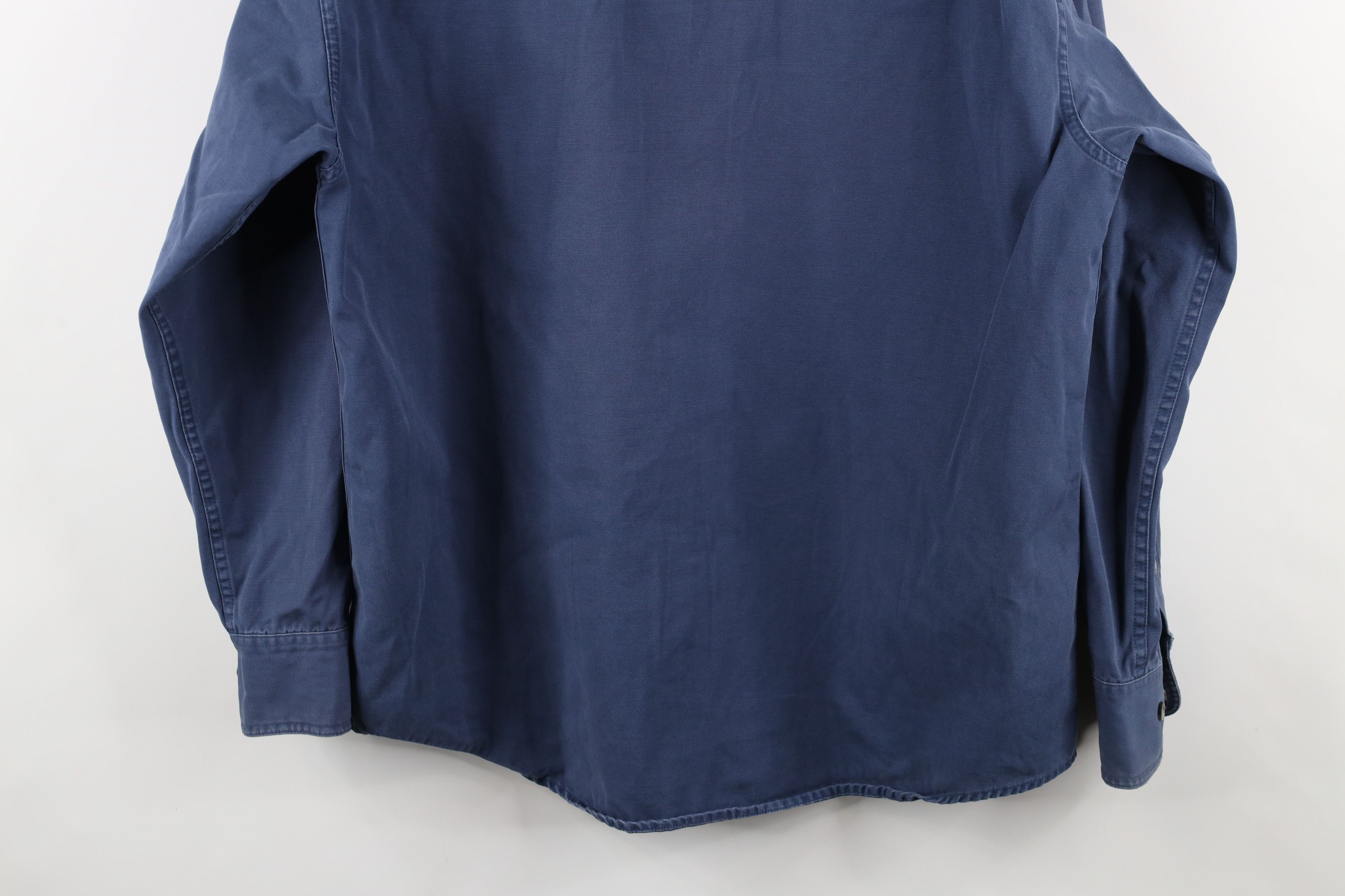 Cabelas × Vintage Vintage Cabelas Heavyweight Cotton Button Down Shirt Blue Size US L / EU 52-54 / 3 - 13 Thumbnail
