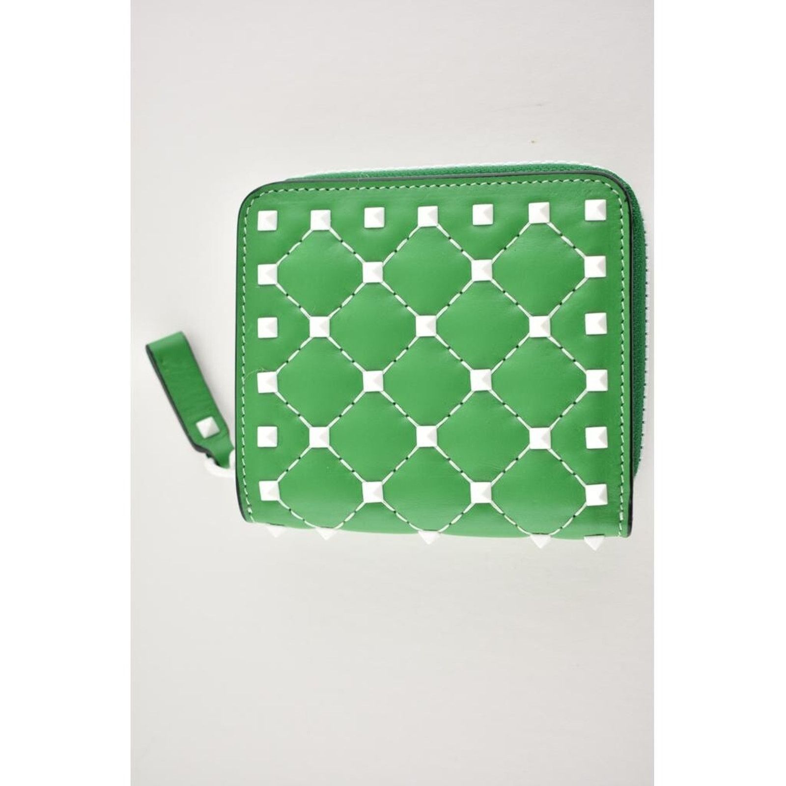 Valentino Valentino Spike Leather Small Zip French Compact Wallet Size ONE SIZE - 2 Thumbnail
