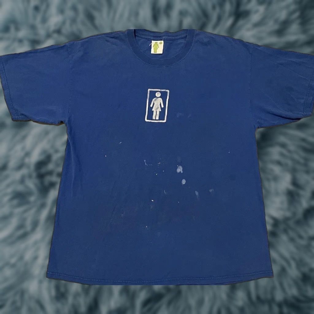 World Industries VINTAGE Girl Skateboards Faded Distress Shirt XL Blue 90s Grunge Skateboarding Shirt Mens XL Blue 90s Art Biker Punk Retro Kyle?? Size US XL / EU 56 / 4 - 1 Thumbnail