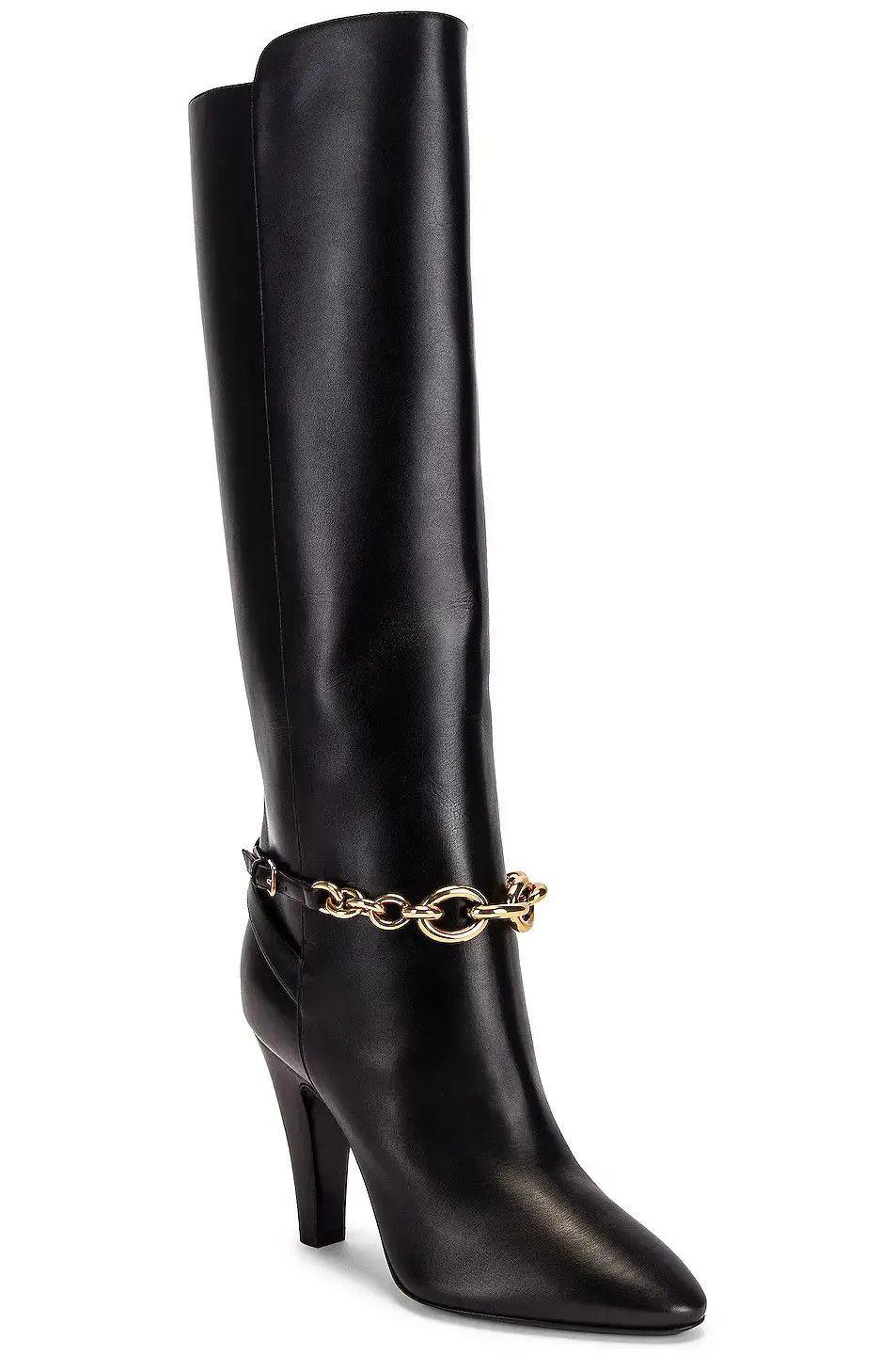 Saint Laurent Paris o1s1wg111024 Le Maillon Boots in Smooth Leather in Black Size US 7.5 / IT 37.5 - 3 Thumbnail