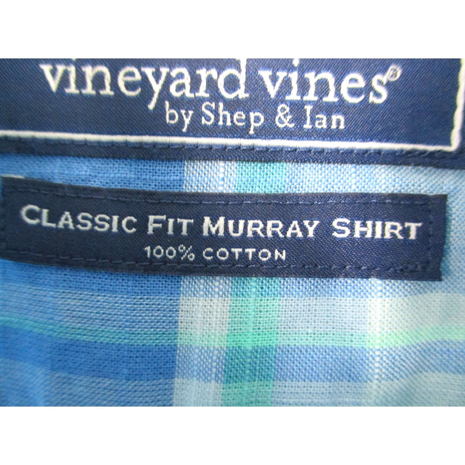 Vineyard Vines Vineyard Vines Shirt Medium Men Greenwich Blue Gingham Plaid Classic Murray Size US L / EU 52-54 / 3 - 6 Thumbnail
