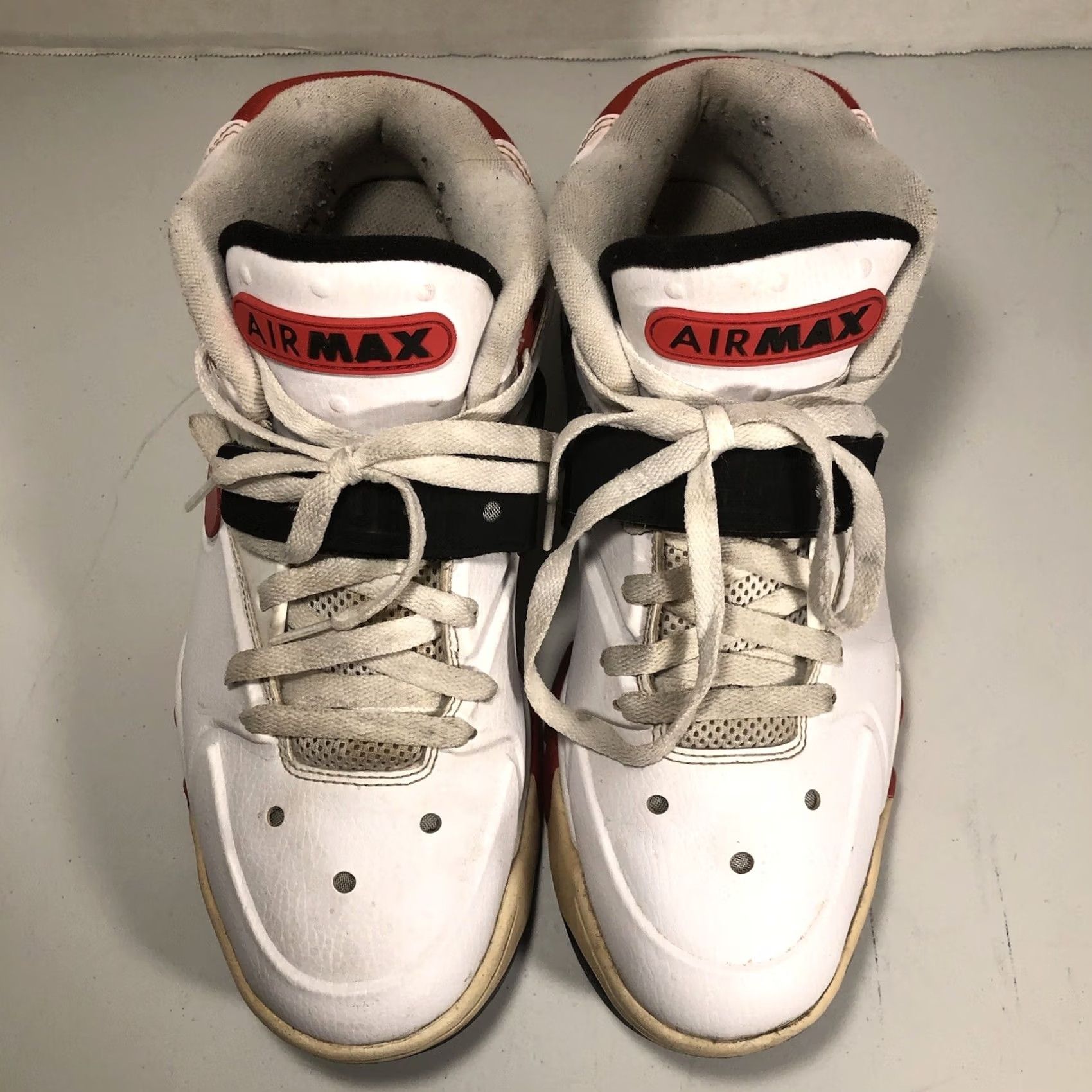 Nike Nike Air Force Max Charles Barkley 2012 Men Size 10.5 555105-100 White Red Black Sneaker Basketball Nike Charles Barkley Shoes Men Size US 10 / EU 43 - 3 Thumbnail