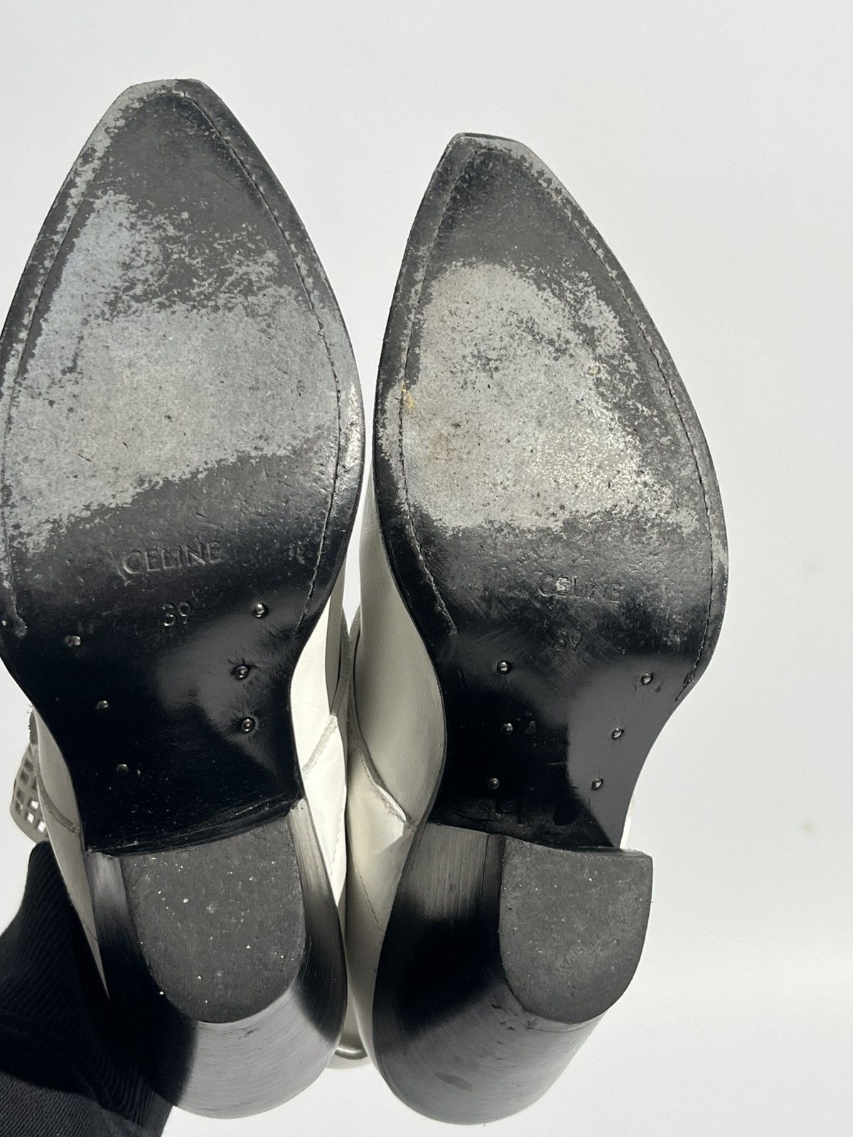 Celine SS19 Celine White Perforated Berlin 60mm Boots Hedi Slimane Size US 9 / IT 39 - 7 Thumbnail