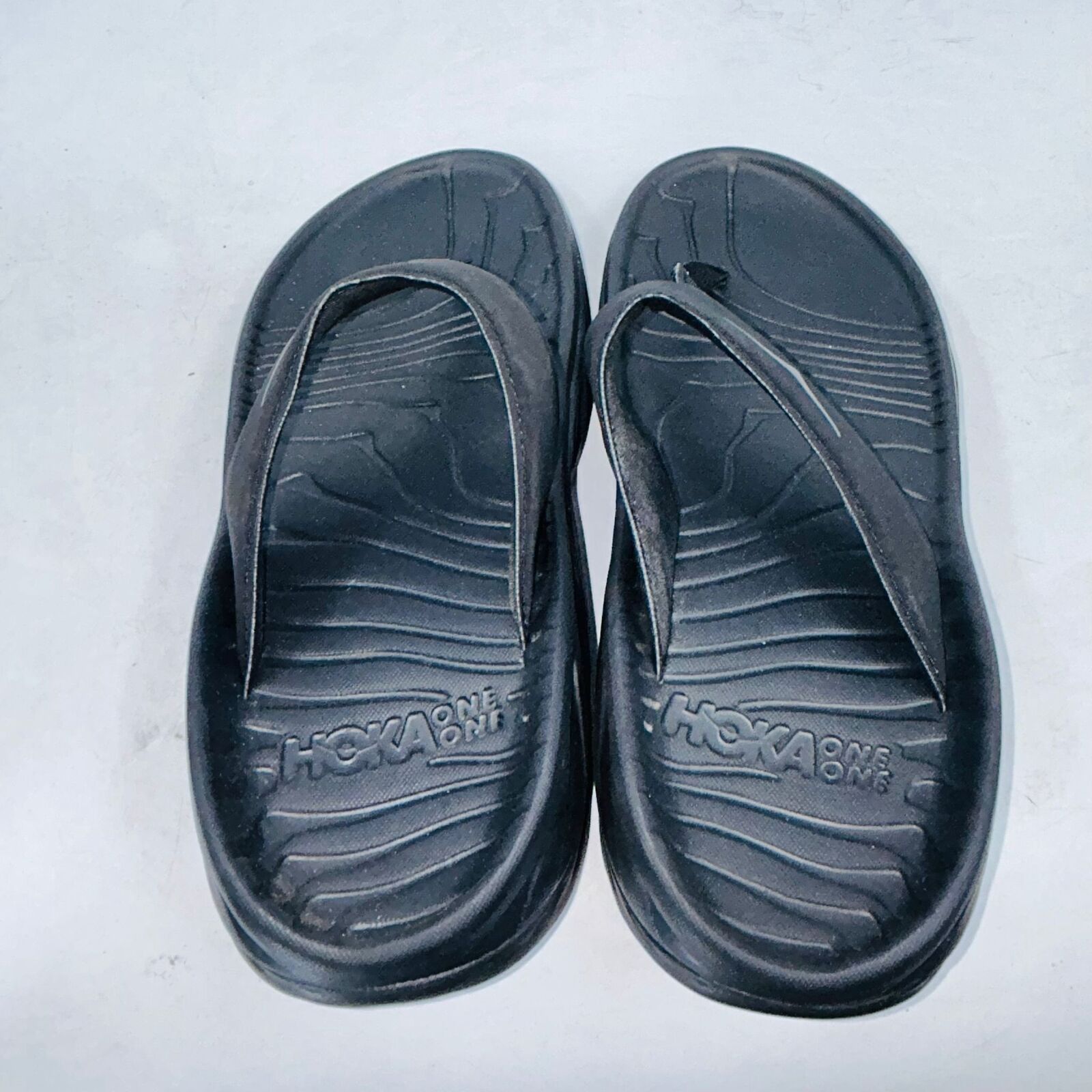 Hoka HOKA ONE UNISEX "BLACK/DARK GRAY" ORA FLIP SANDALS SIZE 8B Size US 8 / EU 41 - 3 Thumbnail