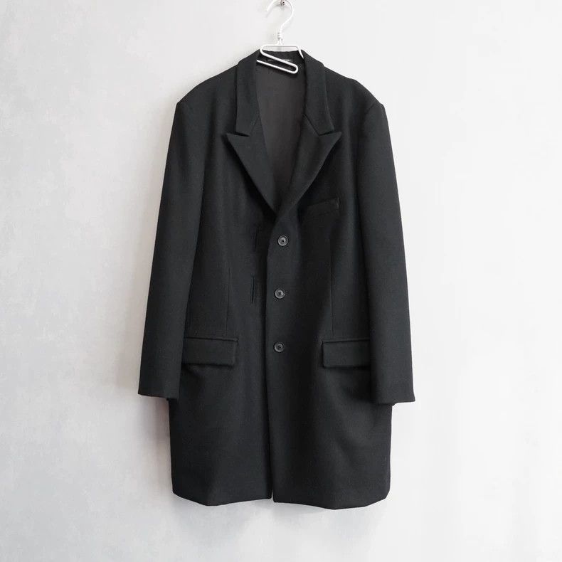 Yohji Yamamoto 23AW flannel strap long jacket-2505